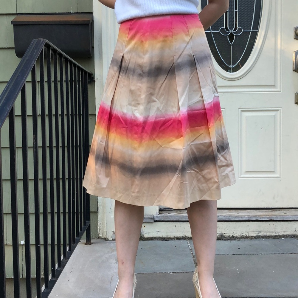Talbots size 6 sunset colors striped skirt